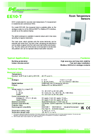 Thumbnail of document Data Sheet - EE10-T Temperature Transmitter